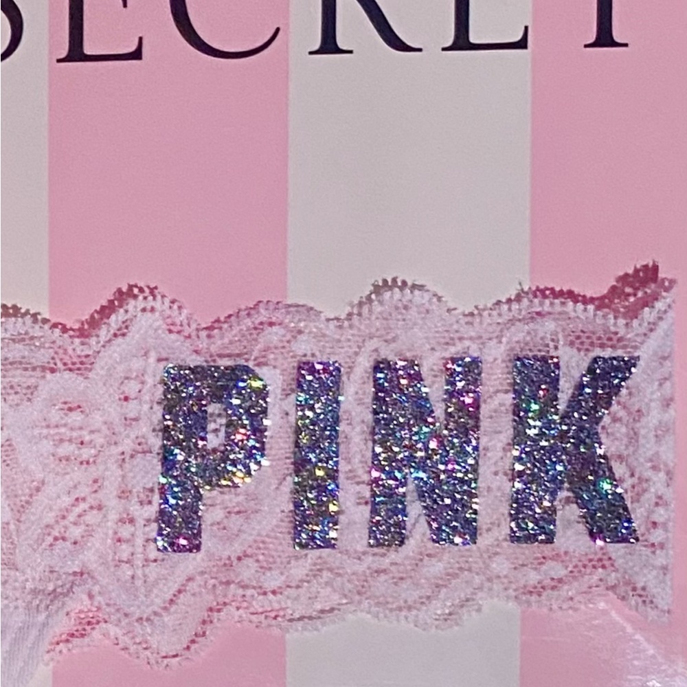 2 Victoria’s Secret PINK Thong Panties PINK lace panties bundle pink bling
